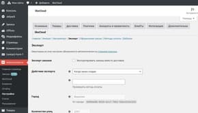 Настройки плагина (вкладка Экспорт)